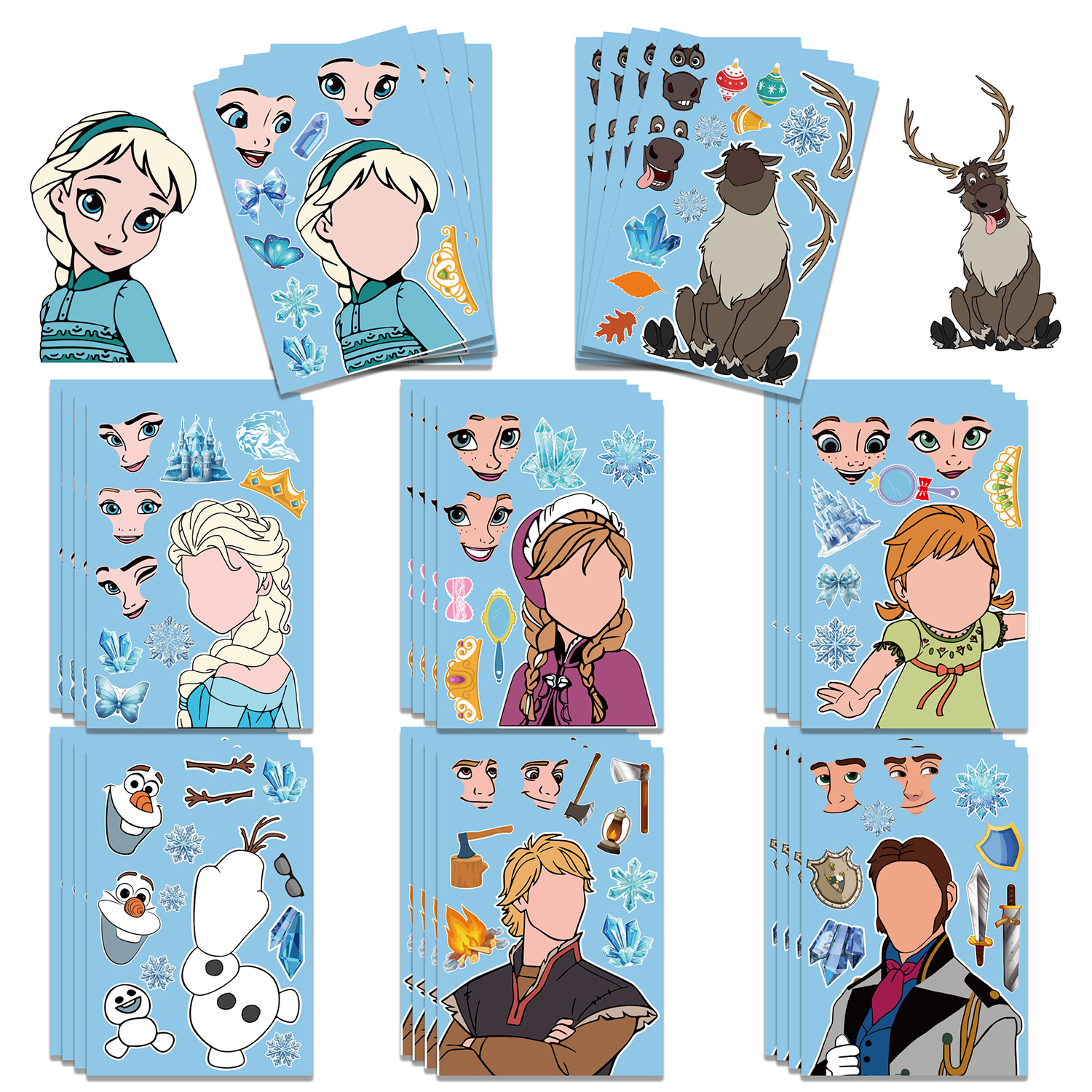 Memo Pad Sticky - Frozen Queen Party Sticker Elsa Make-a-face