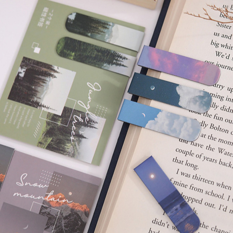 Bookmark Magnetic Clip - 2pcs Landscape Themed Magnetic Bookmarks Magnet