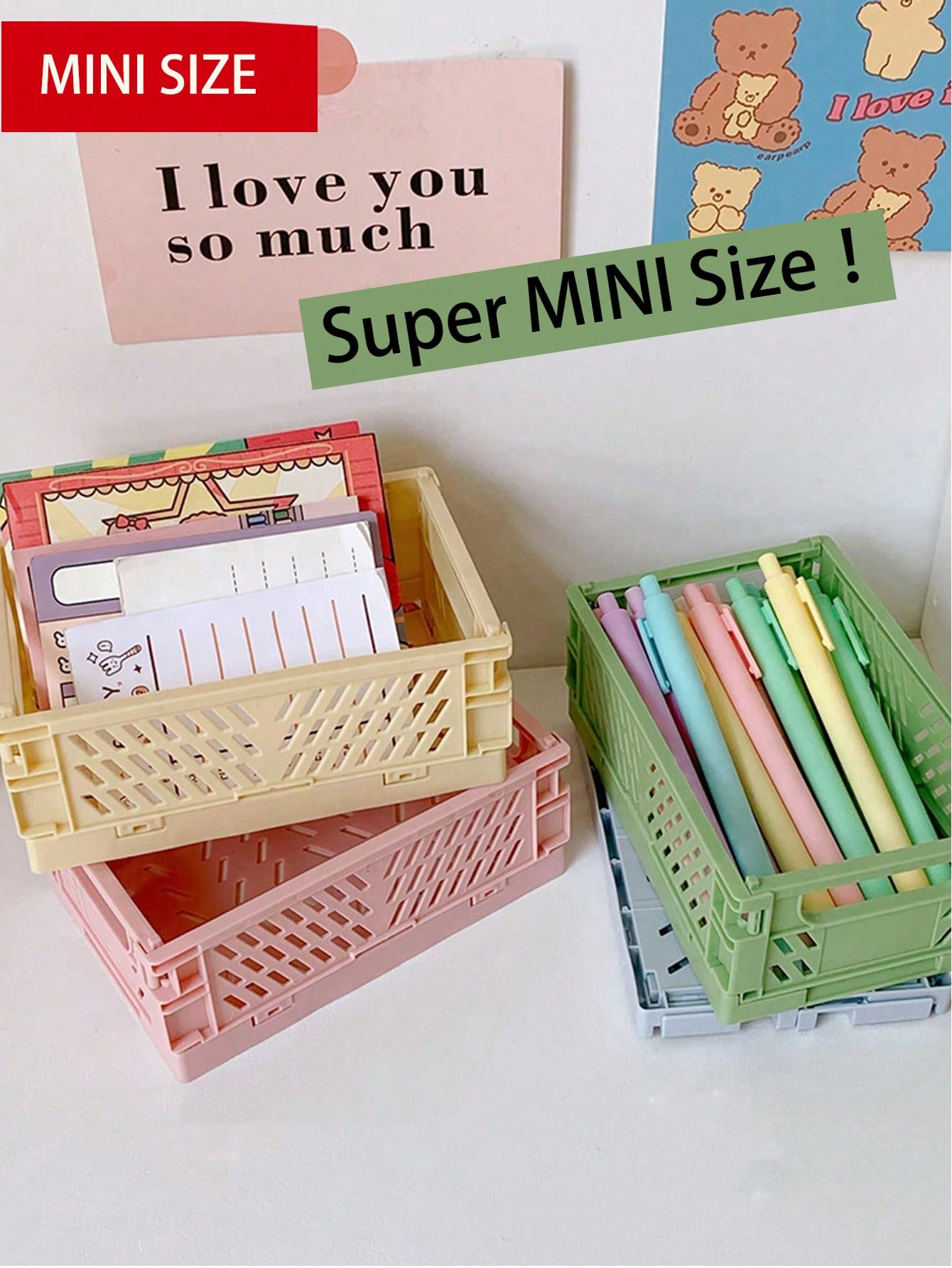 Office Supply Office Stationery Items - 1pc Modern Minimalist, Ultra-Mini Foldable Plastic