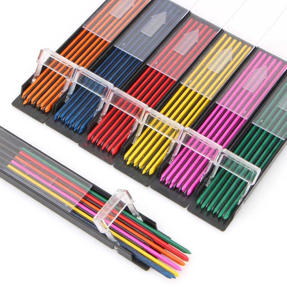 Mechanical Pencil Lead - 12PCS/Box 2.0mm HB Multi-color Mechanical Pencil