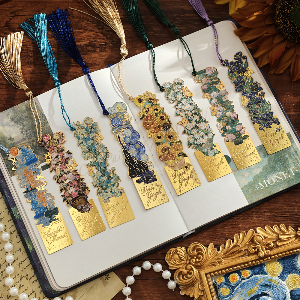 Stationery Office - 1 Pc Vintage Artistic Metal Bookmark,