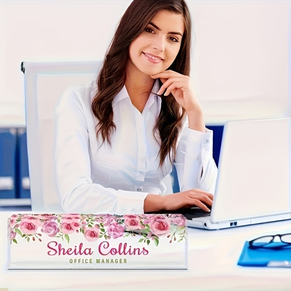 [2D Flat] Minimalist Floral Ac - مراجعة Desk Name Plate وسعره