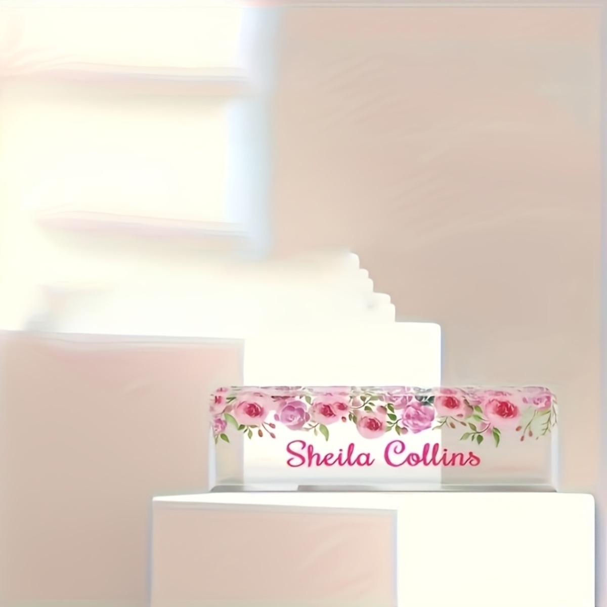 [2D Flat] Minimalist Floral Ac - مراجعة Desk Name Plate وسعره