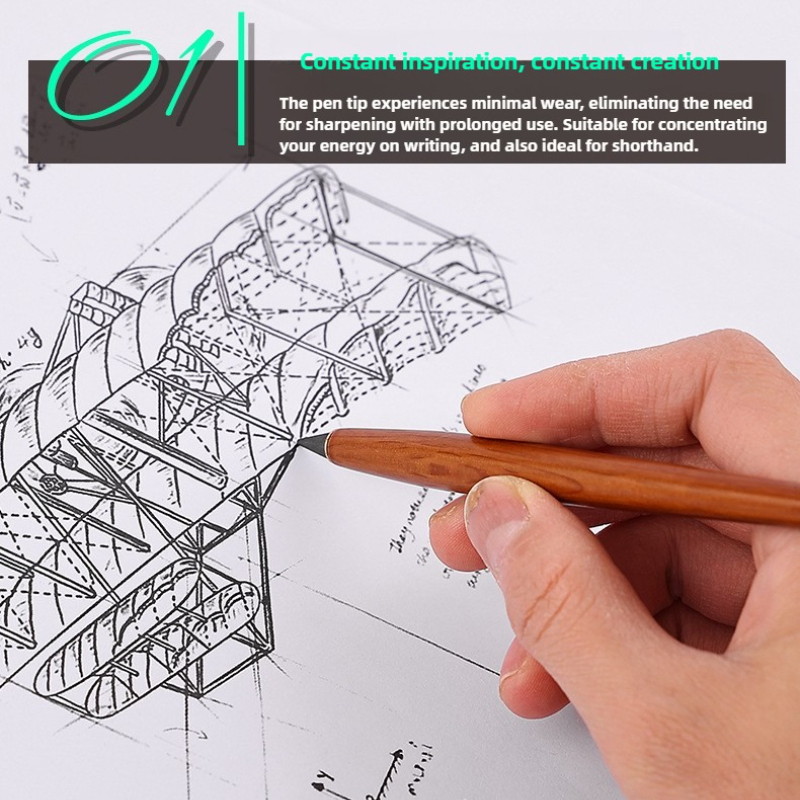Wooden Eternal Pencil No Sharp - مراجعة Stationery Office وسعره