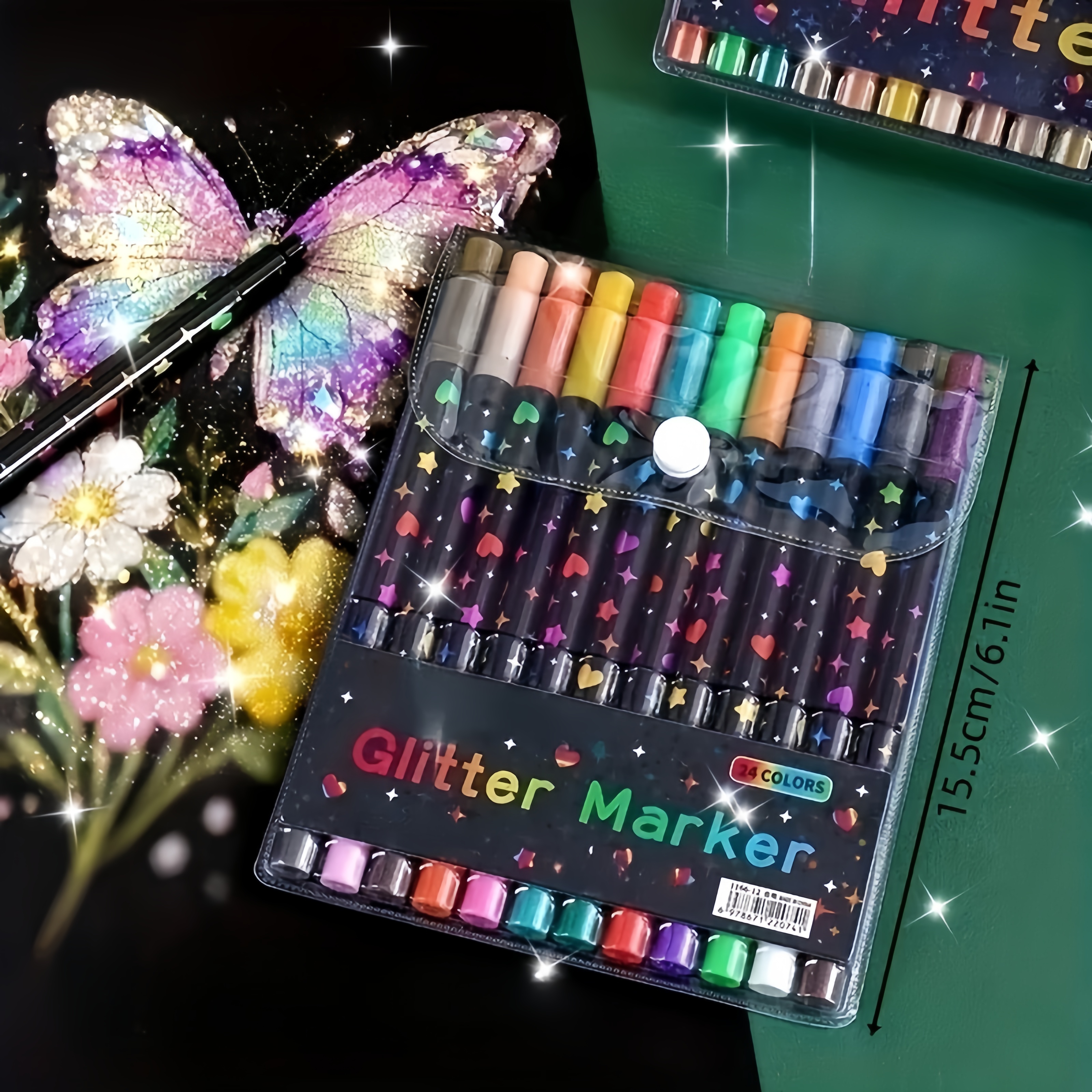 24/48 Color Double-Ended Glitt - مراجعة Gel Ink Pen Set وسعره