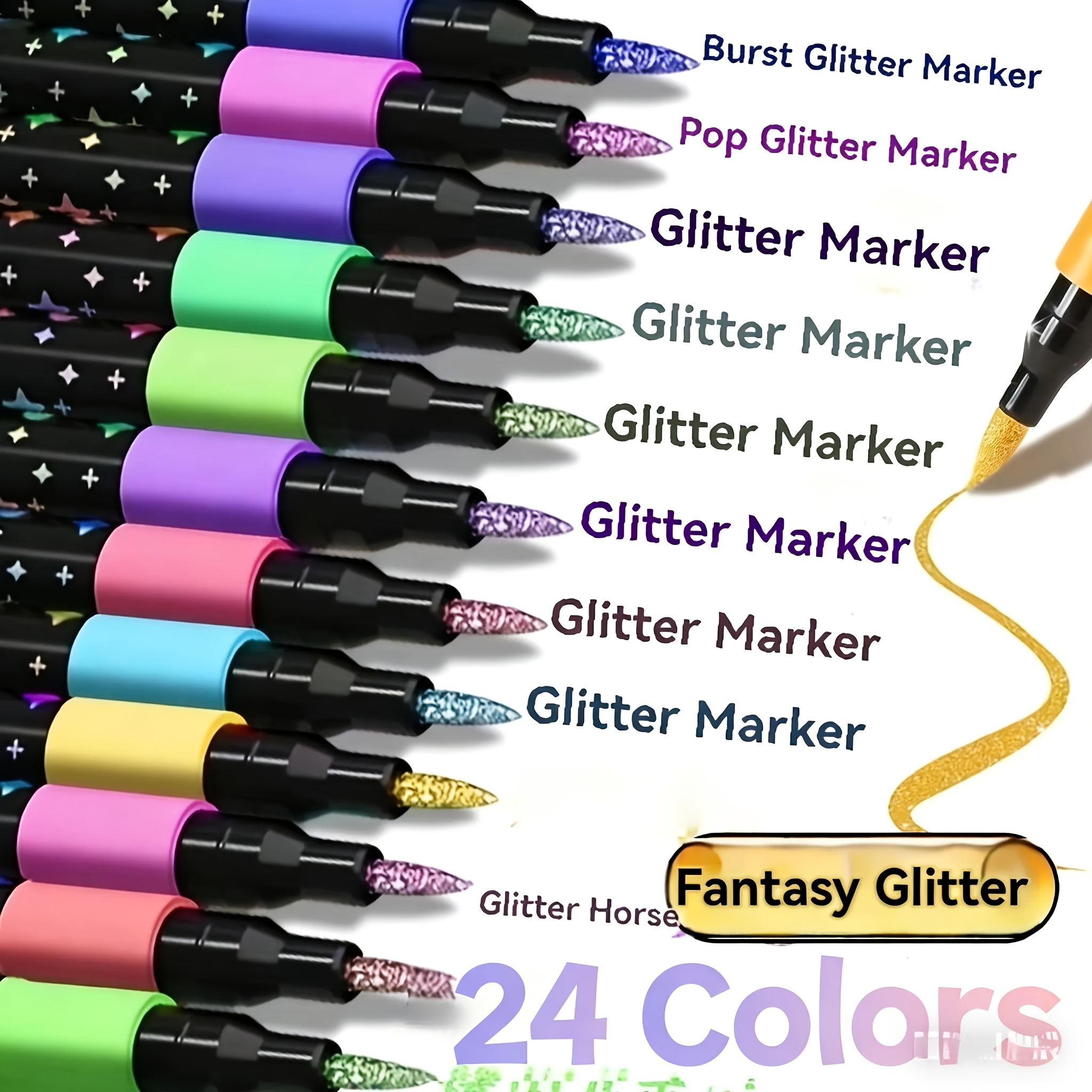 24/48 Color Double-Ended Glitt - مراجعة Gel Ink Pen Set وسعره