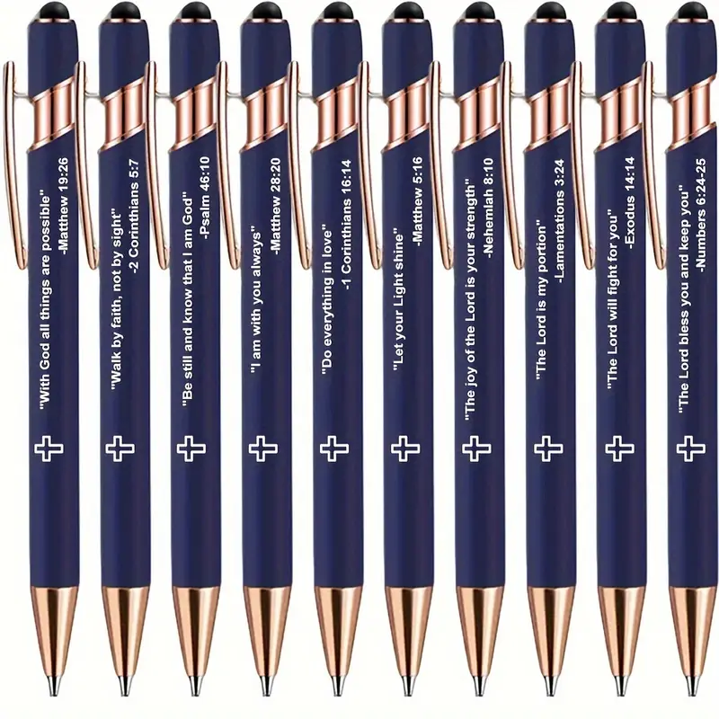 10pcs inspirational Bible pens - مراجعة Ideal Stationery & Office Supply وسعره