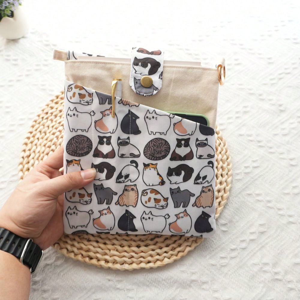 1PC Mellow Cat Canvas Book Bag - مراجعة Ideal Stationery & Office Supply وسعره