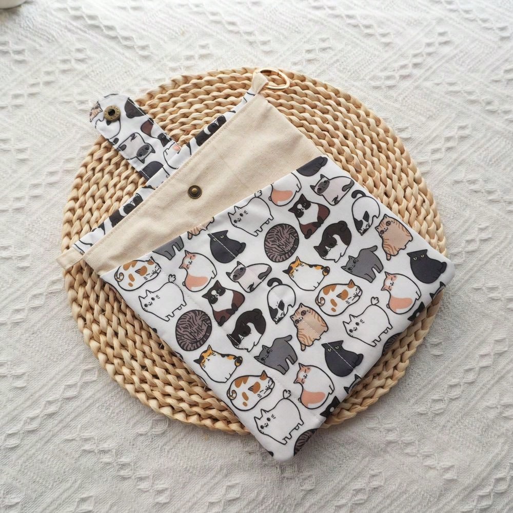 1PC Mellow Cat Canvas Book Bag - مراجعة Ideal Stationery & Office Supply وسعره