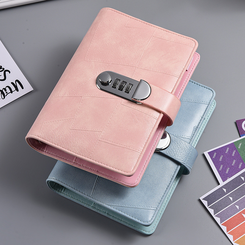 A6 PU Leather Password Lock Bi - مراجعة Planner Weekly Budget وسعره