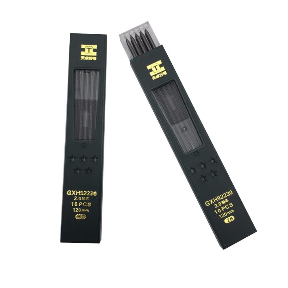 Hot 10Pcs/Box 2mm 2B HB Black  - مراجعة Mechanical Pencil Lead وسعره
