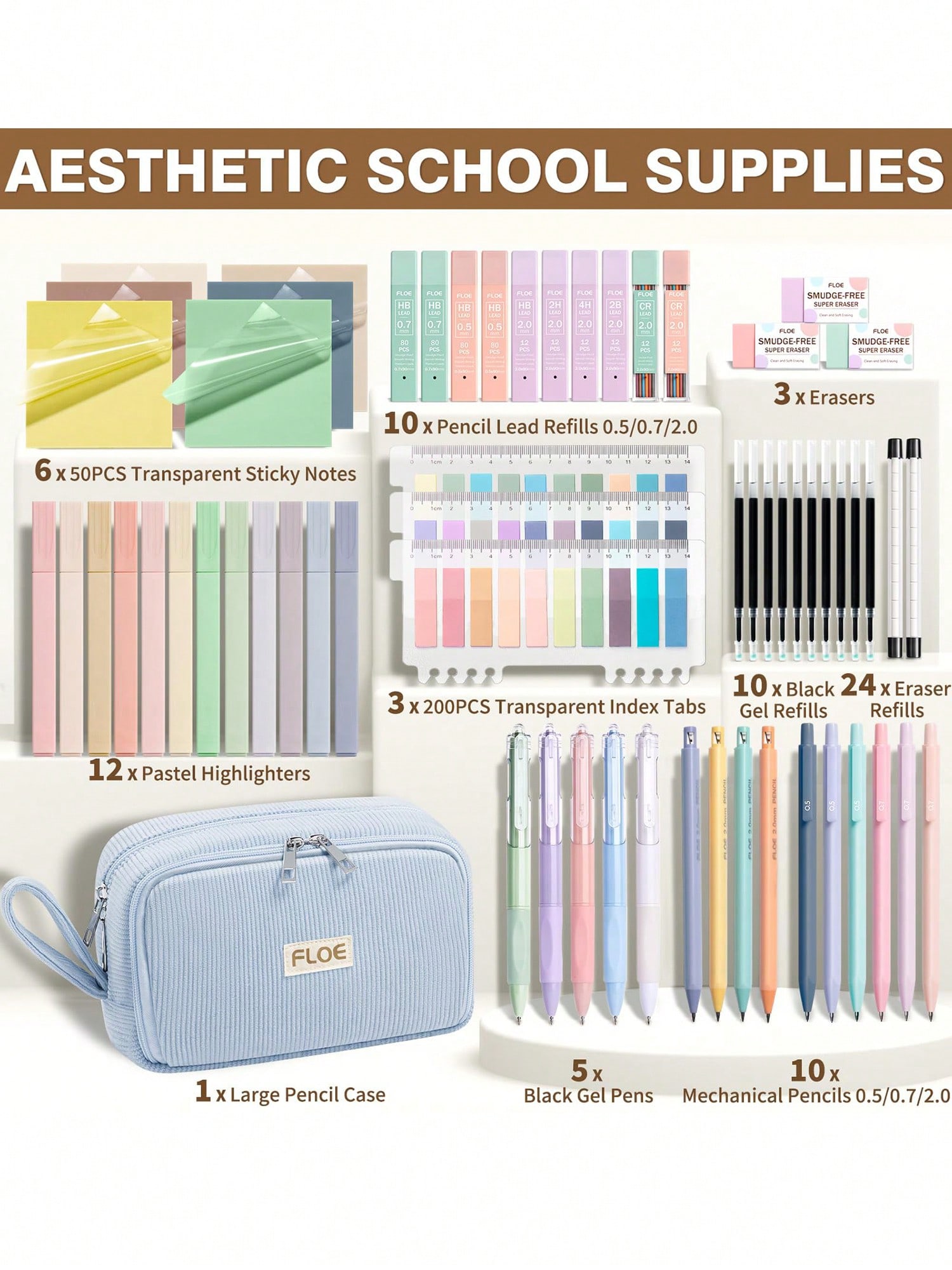 62PCS Large Capacity Pencil Po - مراجعة Gel Ink Pen Set وسعره