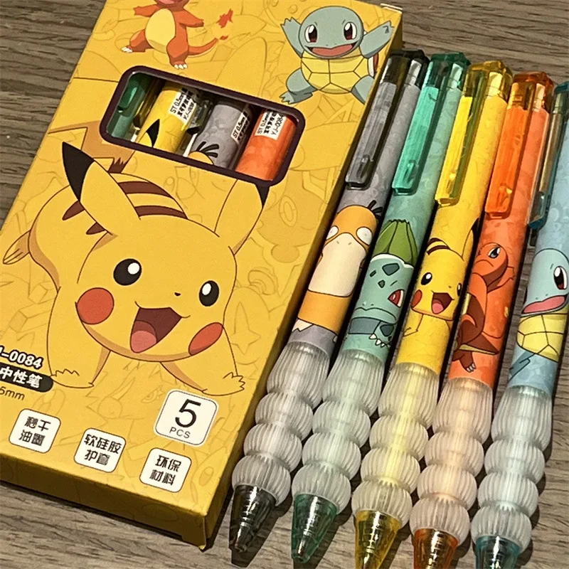 5pcs Pikachu Gel Pen Set Pokem - مراجعة Gel Ink Pen Set وسعره