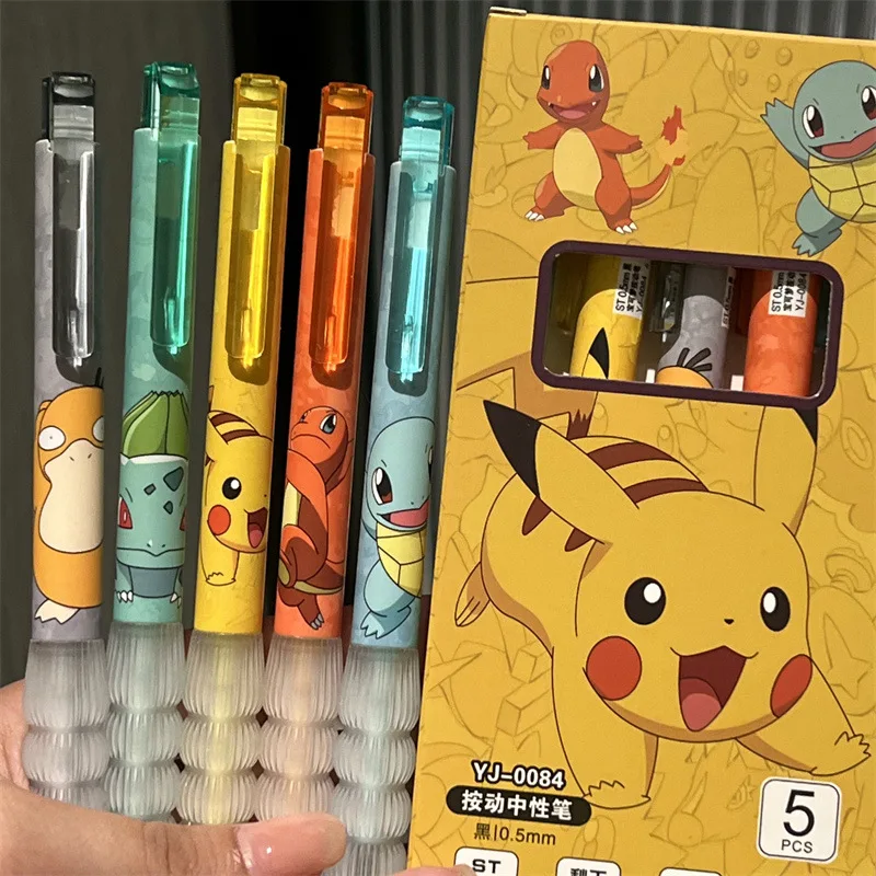 5pcs Pikachu Gel Pen Set Pokem - مراجعة Gel Ink Pen Set وسعره