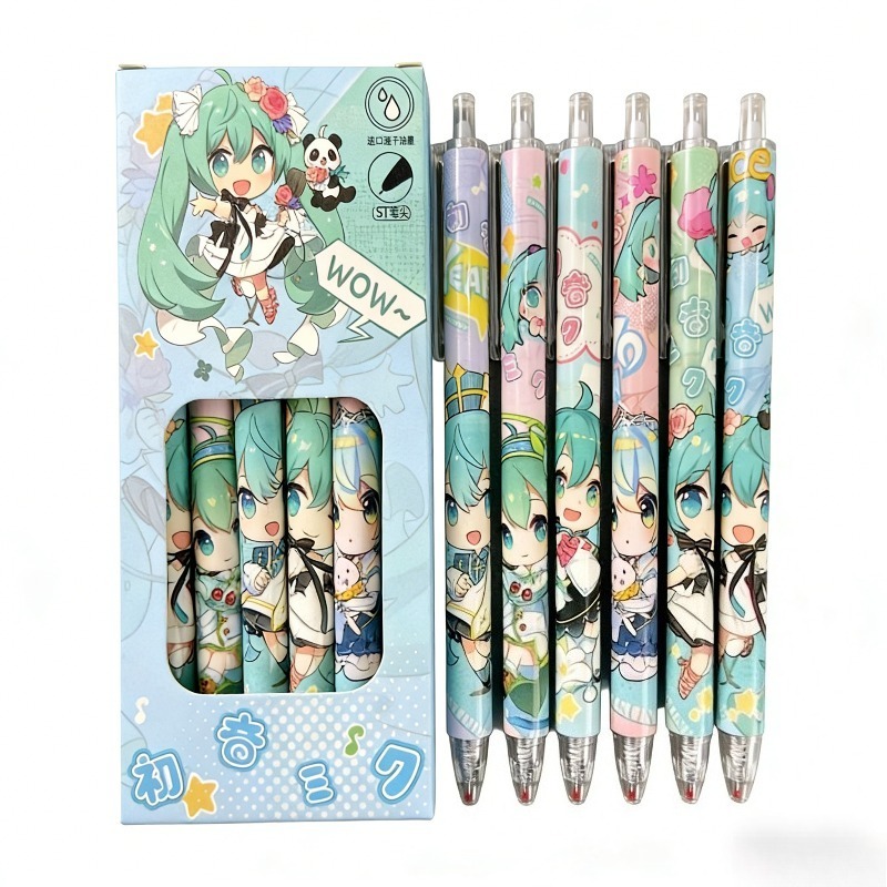 Hatsune Miku quick-drying gel  - مراجعة Gel Ink Pen Set وسعره