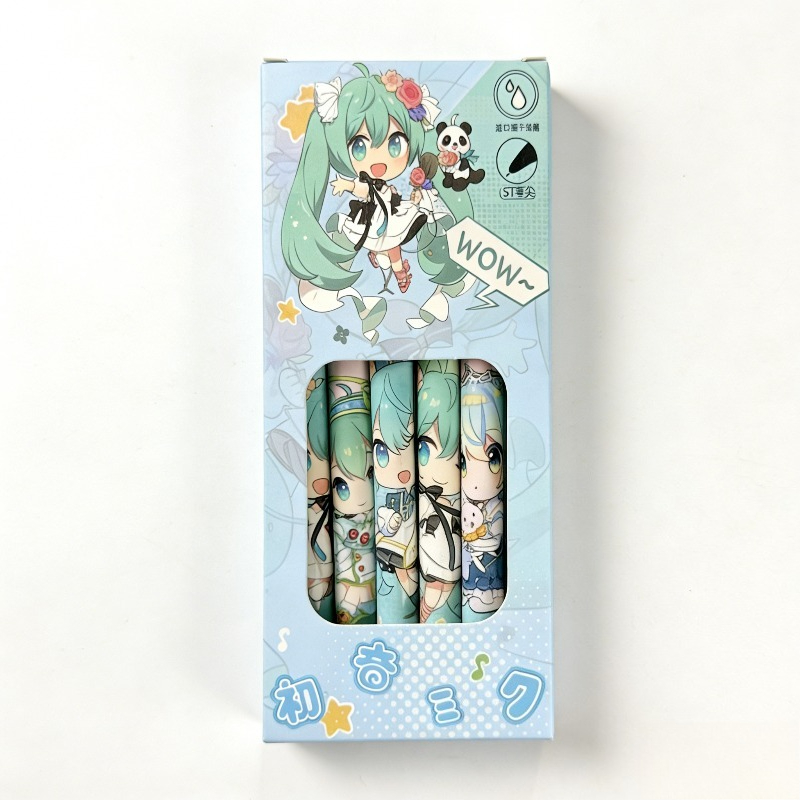 Hatsune Miku quick-drying gel  - مراجعة Gel Ink Pen Set وسعره