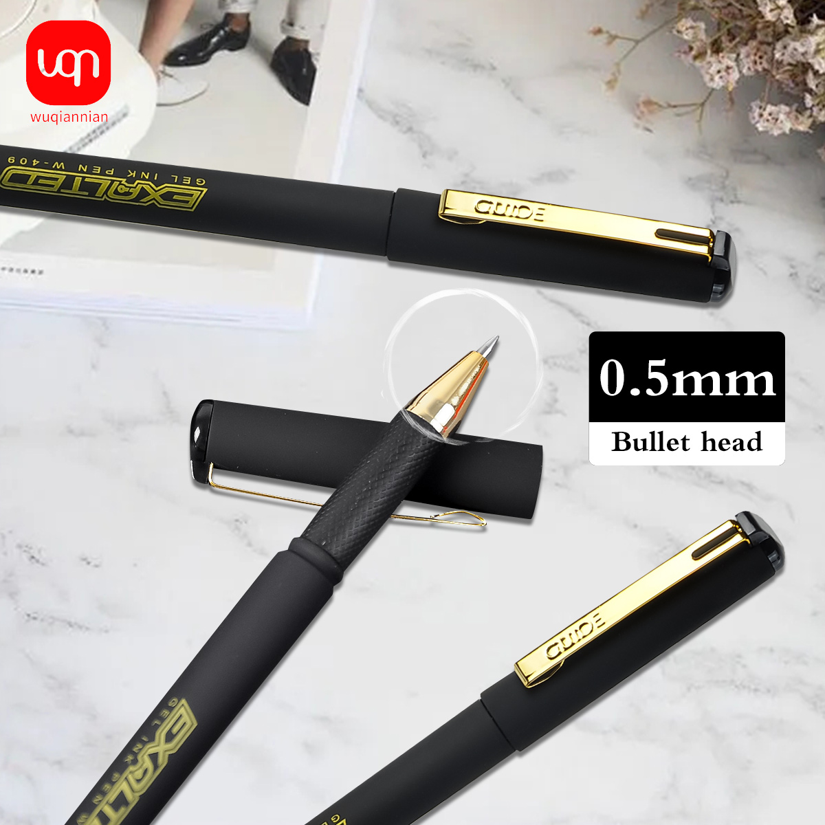 WQN-4/8/12pcs Simple Black Gel - مراجعة Stationery Supply Business وسعره