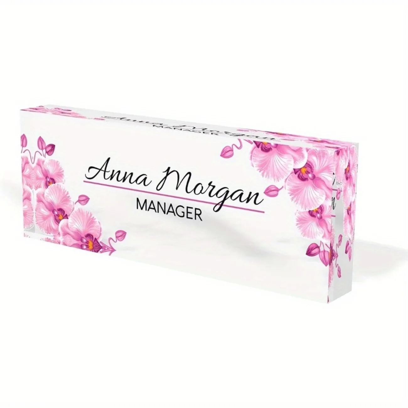 Custom 2D Flat Acrylic Desk Na - مراجعة Desk Name Plate وسعره