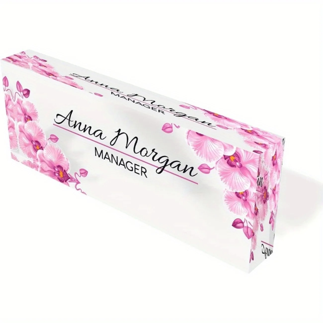 Custom 2D Flat Acrylic Desk Na - مراجعة Desk Name Plate وسعره