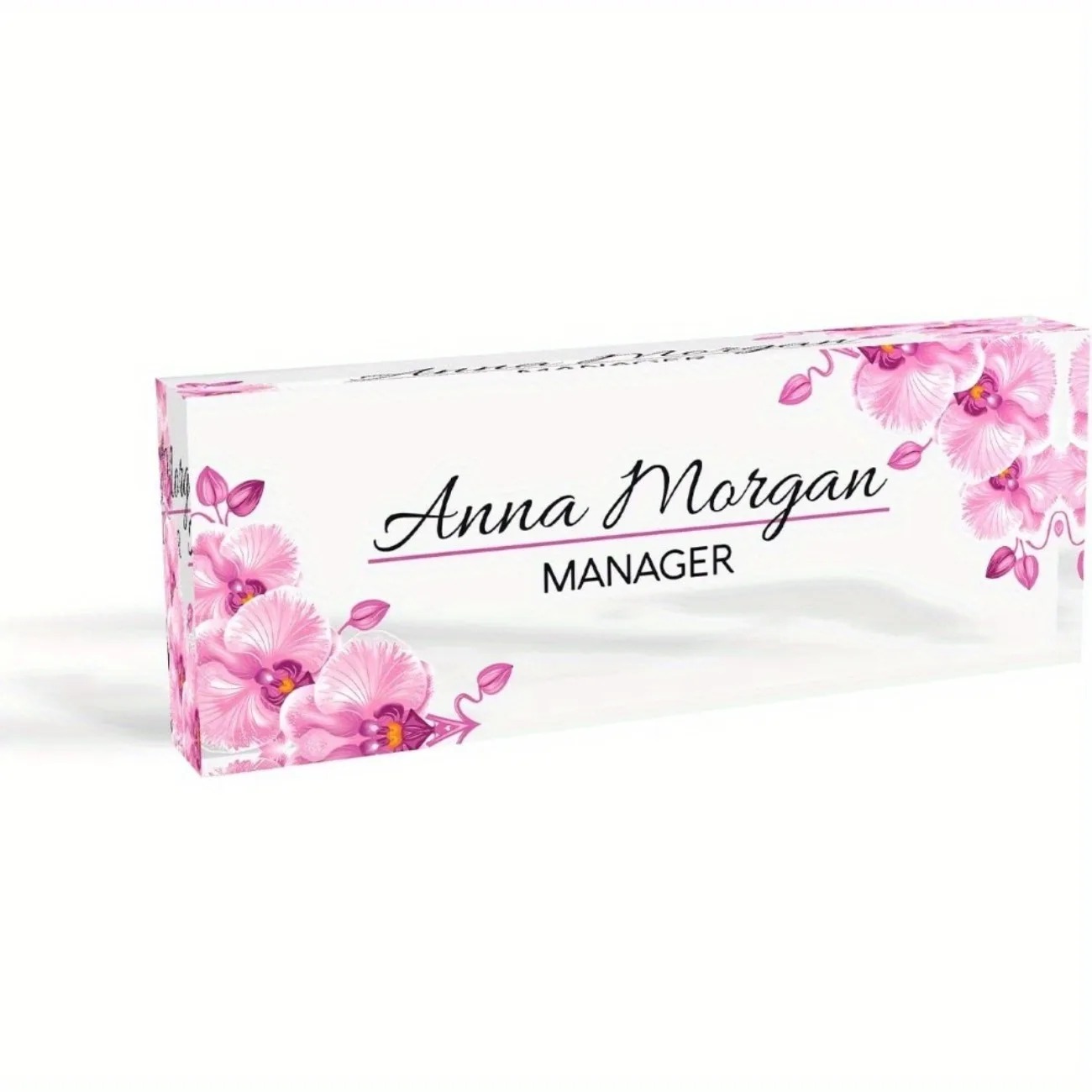 Custom 2D Flat Acrylic Desk Na - مراجعة Desk Name Plate وسعره