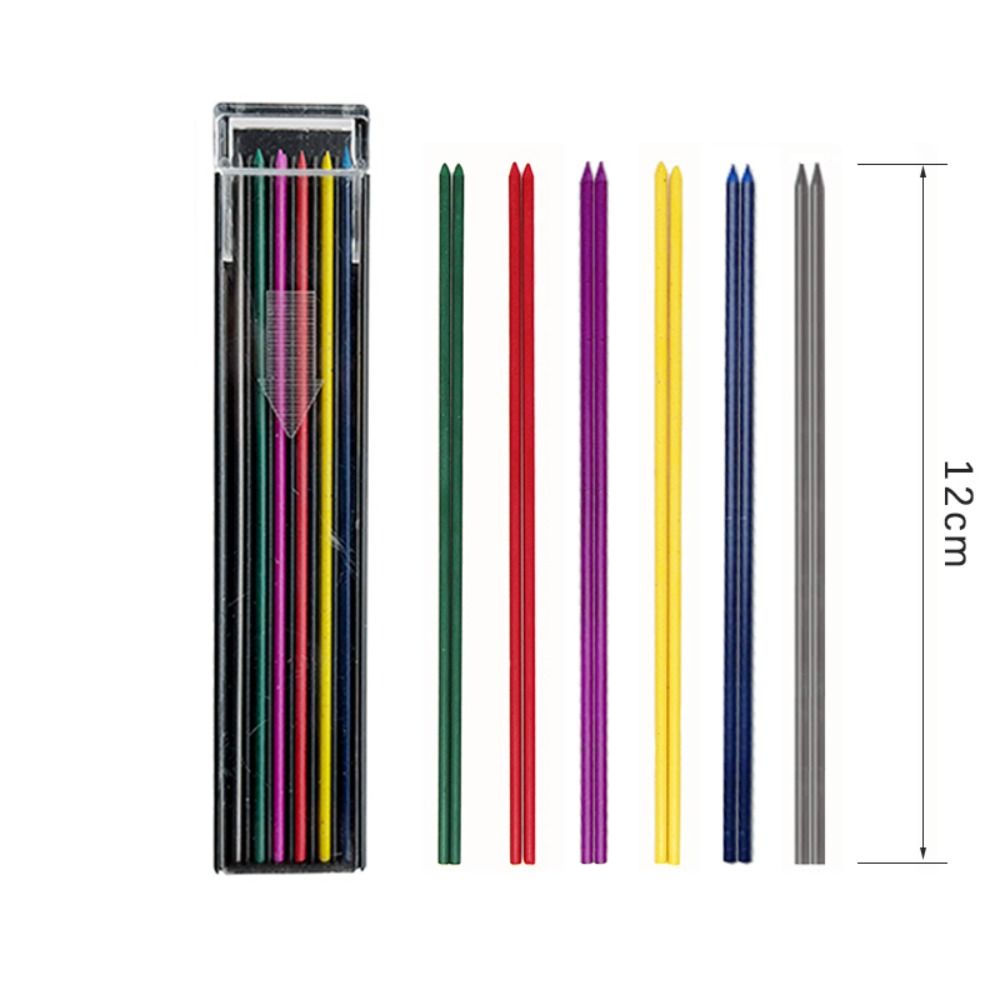 12PCS/Box 2.0mm HB Multi-color - مراجعة Mechanical Pencil Lead وسعره