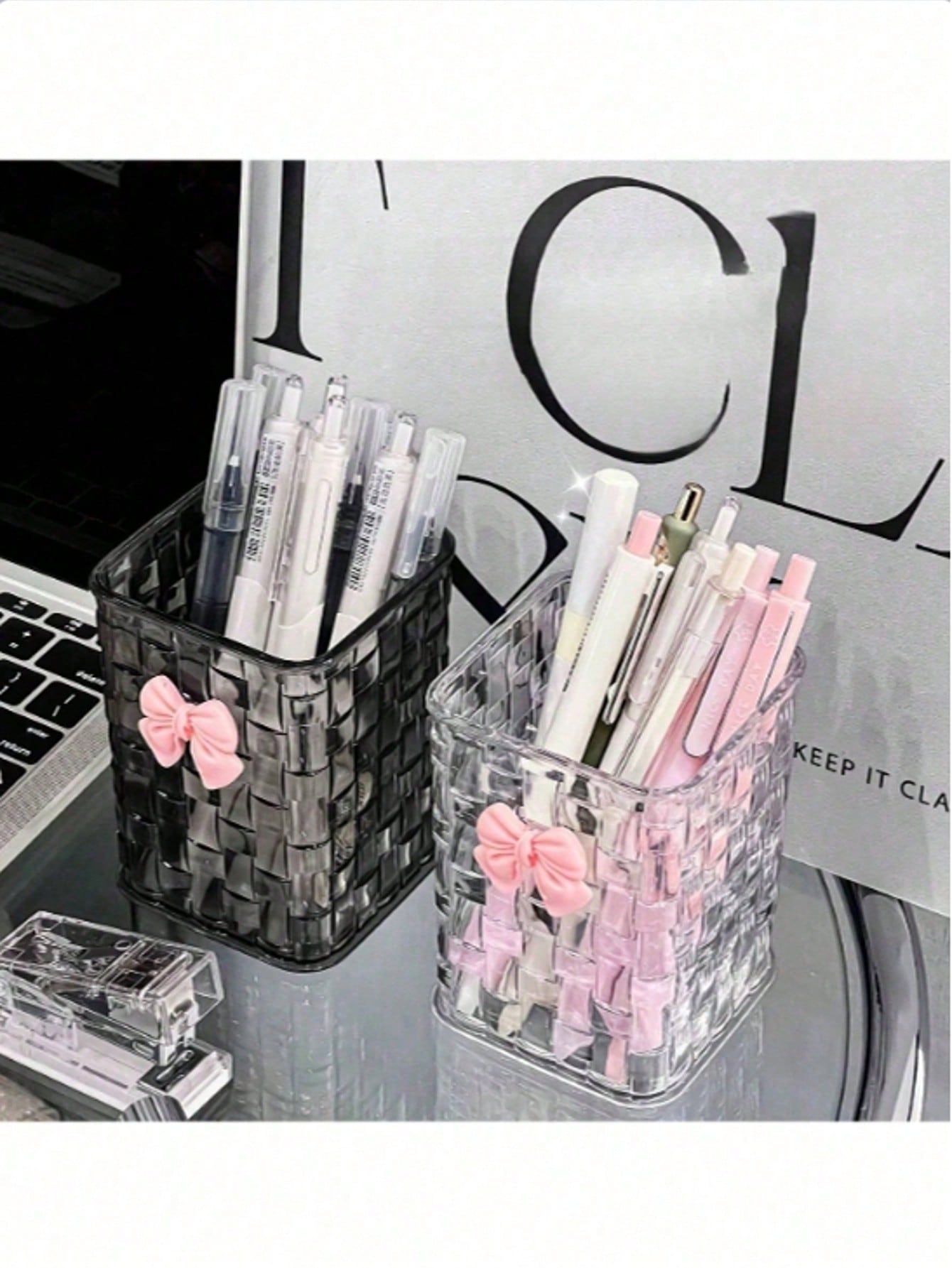 1pc Woven Texture Makeup Brush - مراجعة Office Stationery And Supply وسعره