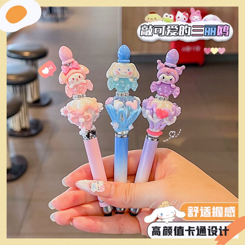 Cartoon Anime Sanrio Bead Pen  - مراجعة Office Supply Office Stationery Items وسعره