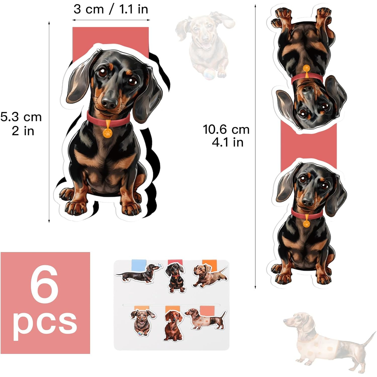 6/12 Darcy Dog Themed Waterpro - مراجعة Bookmark Magnetic Clip وسعره