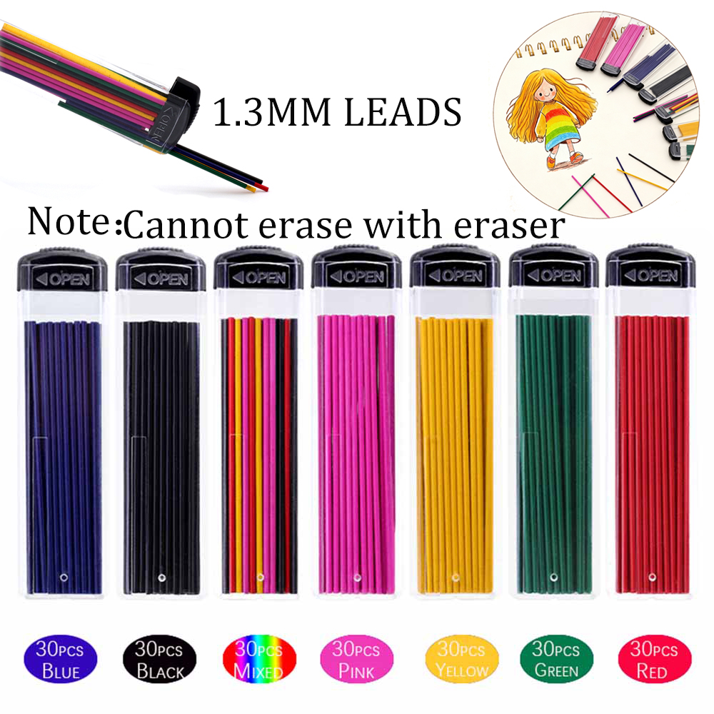 30Pcs/1Box 1.3MM Automatic Pen - مراجعة Mechanical Pencil Lead وسعره