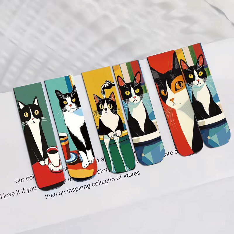 5PCS Simple And Fun Cat Magnet - مراجعة Office Supply Office Stationery Items وسعره