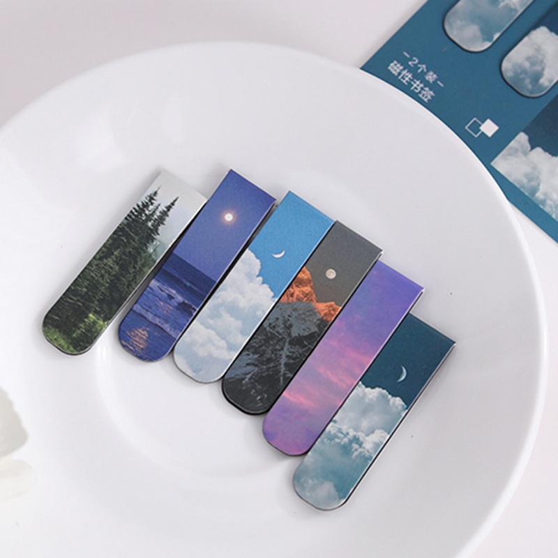 2Pcs Landscape Themed Magnetic - مراجعة Bookmark Magnetic Clip وسعره