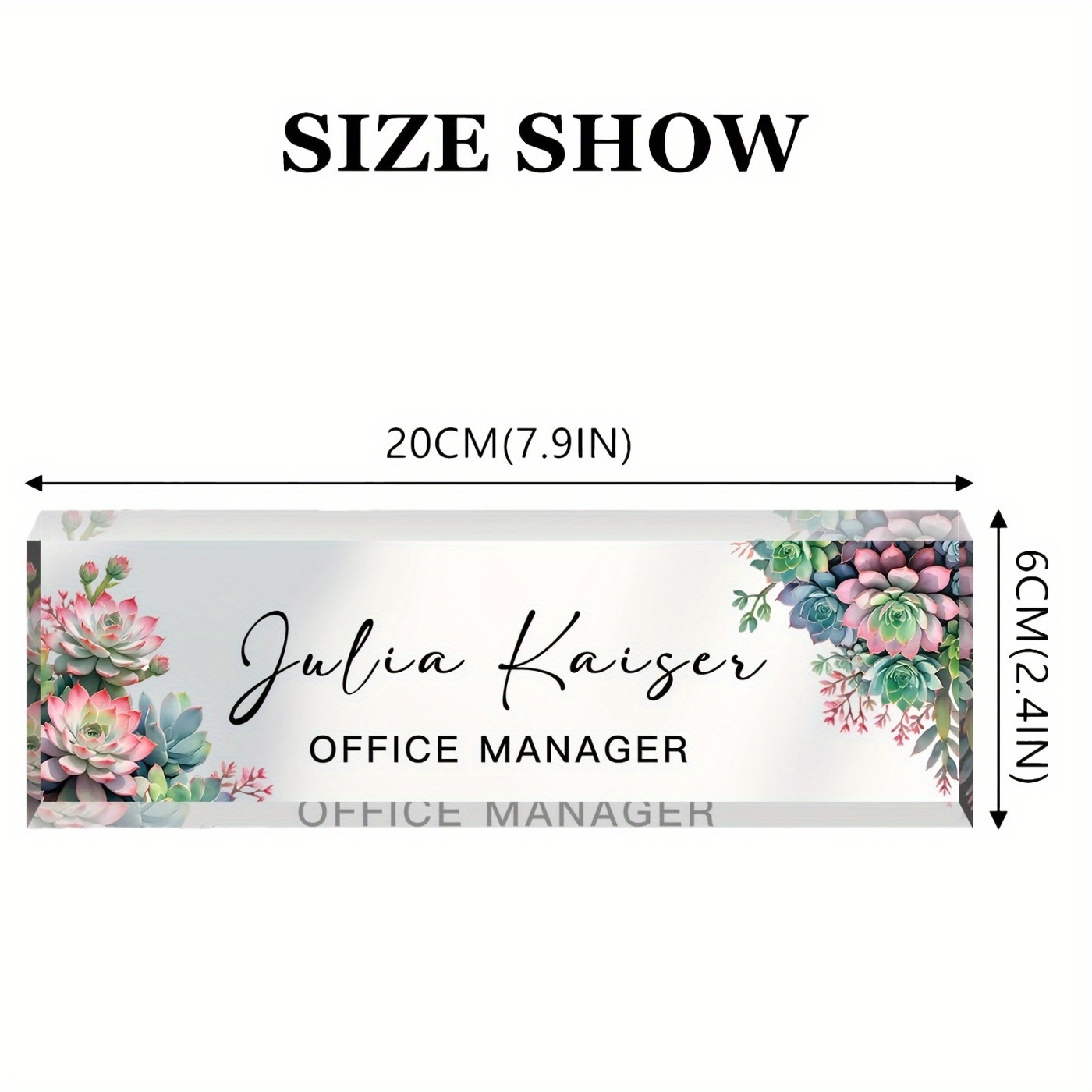[2D Flat] 1pc Classic Style Ac - مراجعة Desk Name Plate وسعره