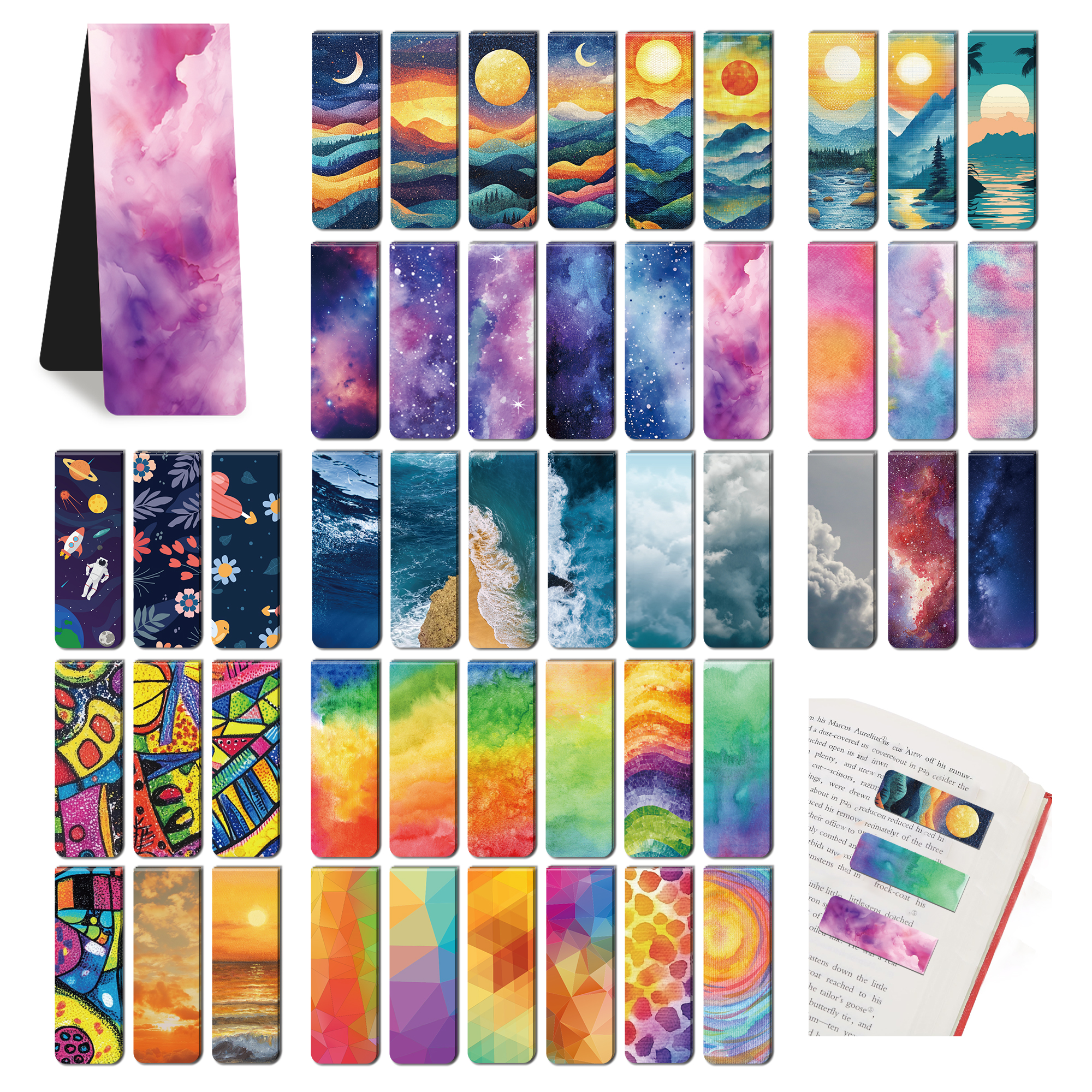 96pcs Colorful Magnetic Bookma - مراجعة Bookmark Magnetic Clip وسعره