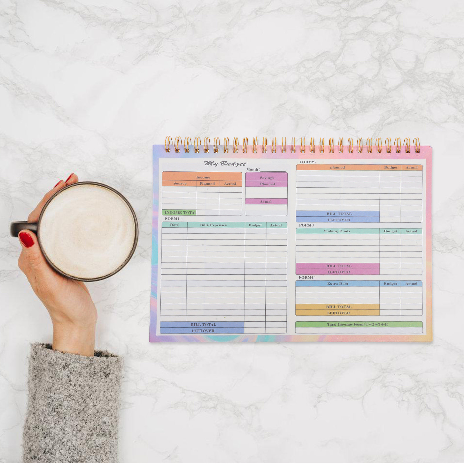B5 Financial Ledger Daily Week - مراجعة Planner Weekly Budget وسعره