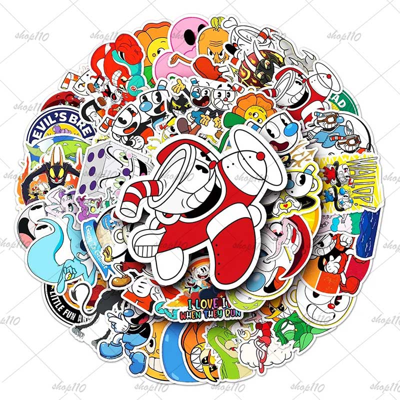 Cuphead Sticker Boy Game Gift  - مراجعة Memo Pad Sticky وسعره