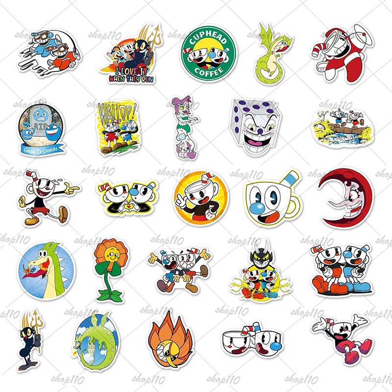 Cuphead Sticker Boy Game Gift  - مراجعة Memo Pad Sticky وسعره