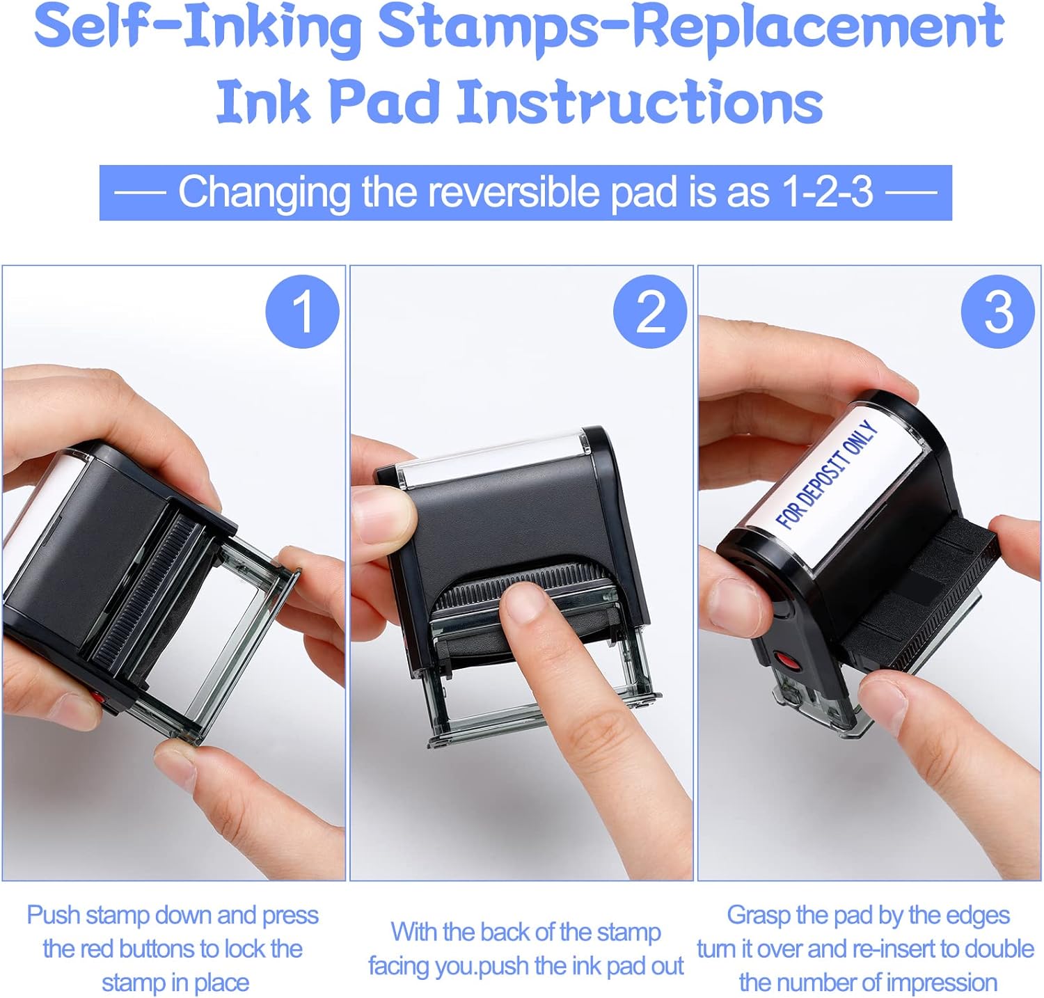 2-Pack For Deposit Only Self-I - مراجعة Self Inking Stamp وسعره