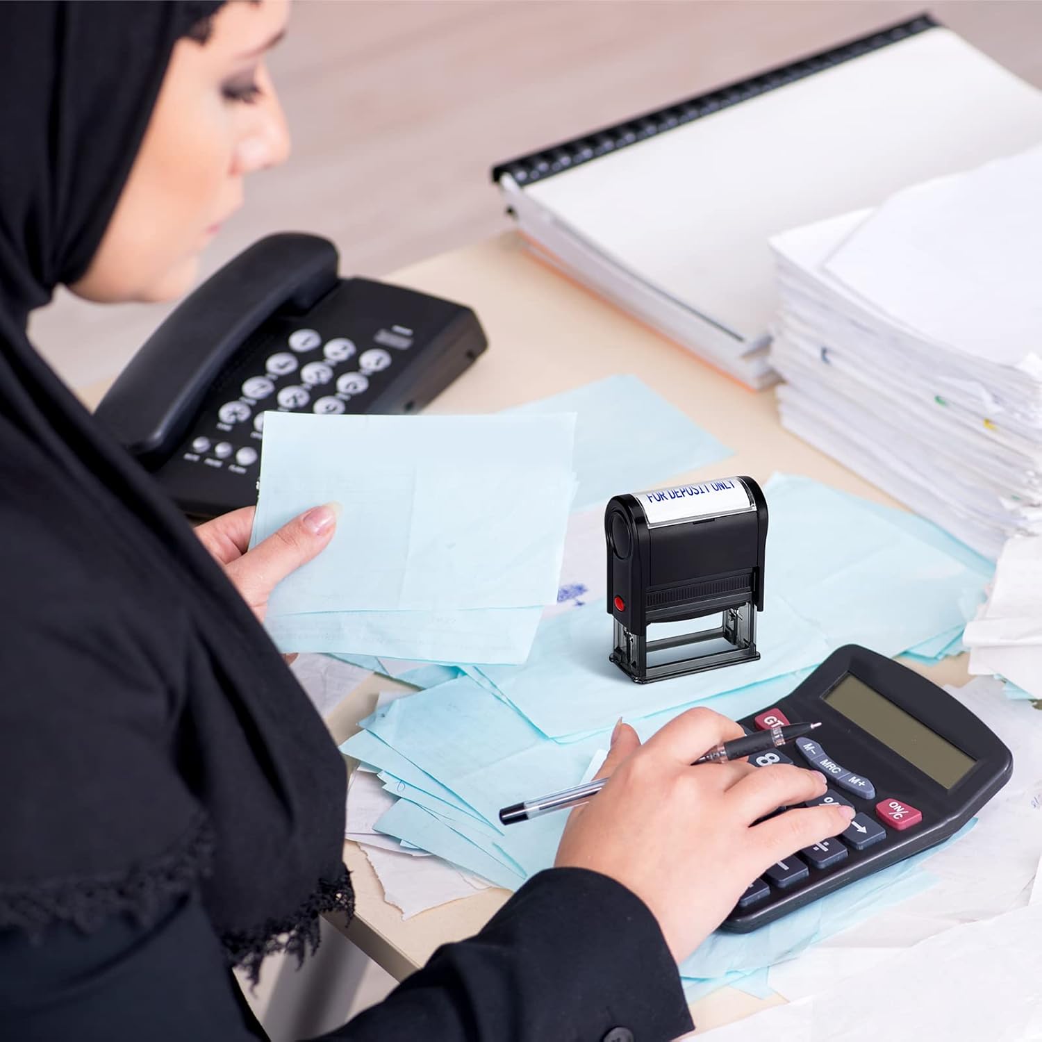 2-Pack For Deposit Only Self-I - مراجعة Self Inking Stamp وسعره