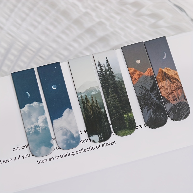 2pcs Landscape Themed Magnetic - مراجعة Bookmark Magnetic Clip وسعره