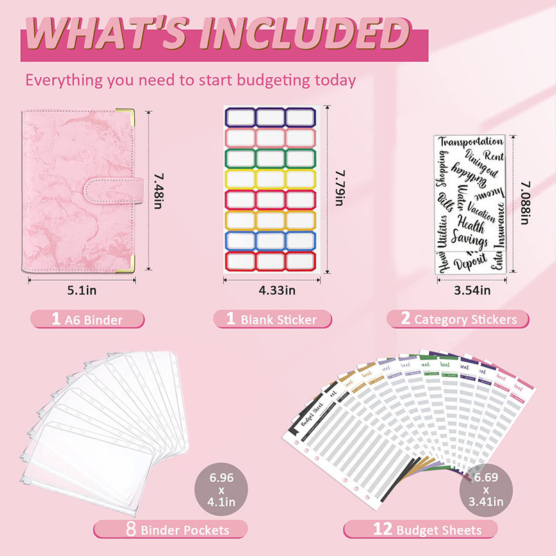 A6 Budget Binder with Cash Env - مراجعة Planner Weekly Budget وسعره