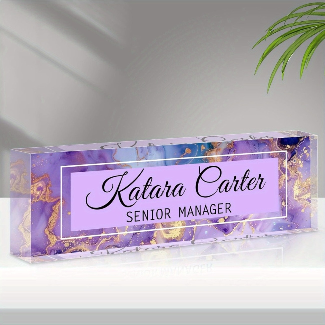 Custom Acrylic Desk Name Plate - مراجعة Desk Name Plate وسعره