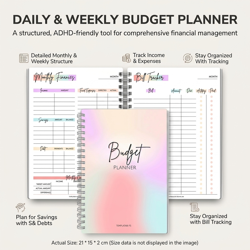 Daily Income and Expense Noteb - مراجعة Planner Weekly Budget وسعره
