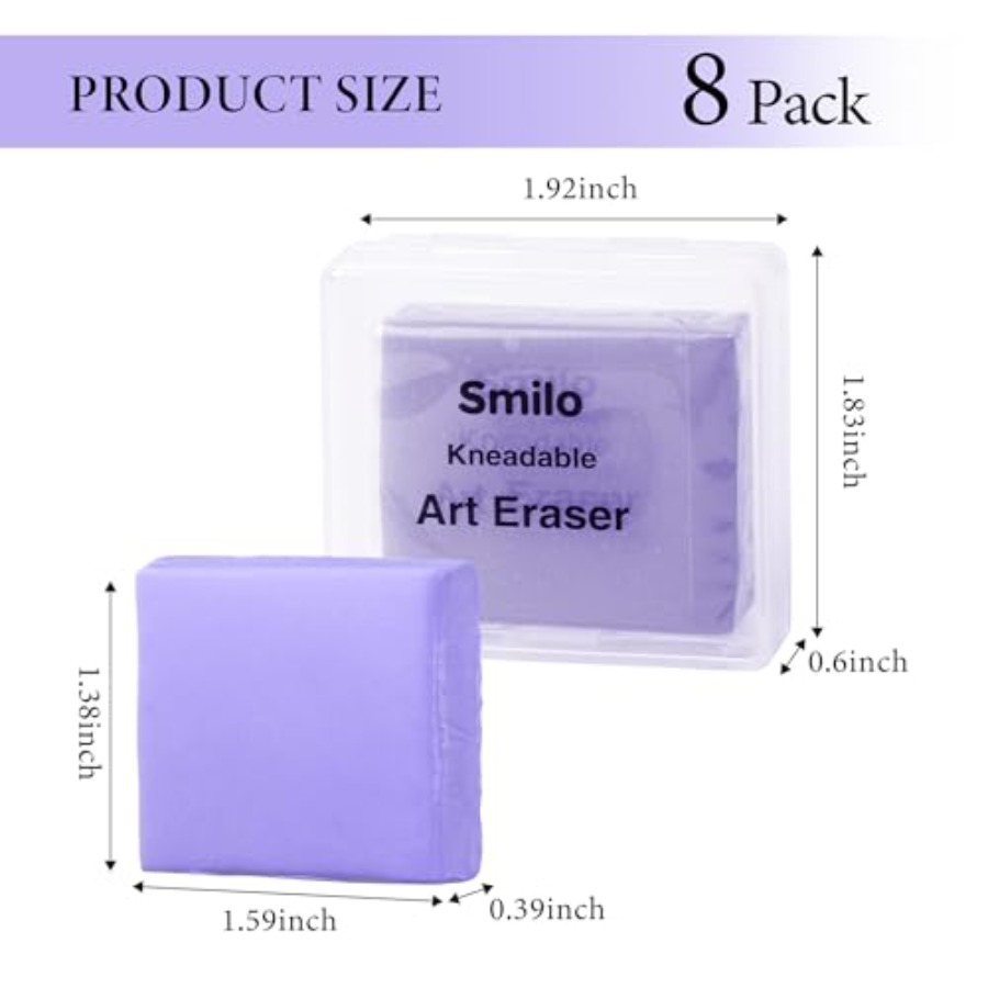 8-Pack Kneaded Erasers Moldabl - مراجعة Rubber Eraser Kneaded وسعره