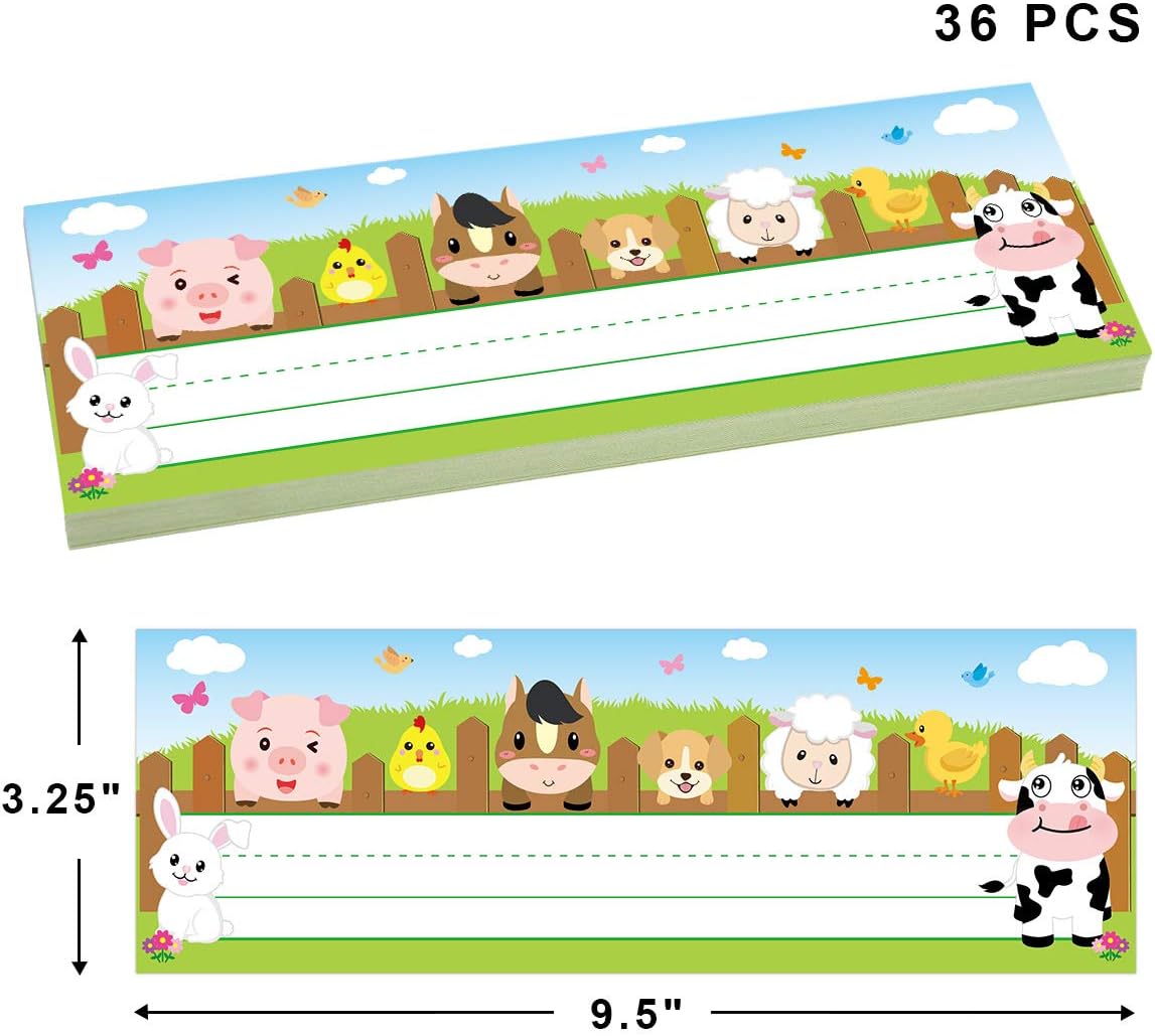 36 Pack Farm Animal Name Plate - مراجعة Desk Name Plate وسعره