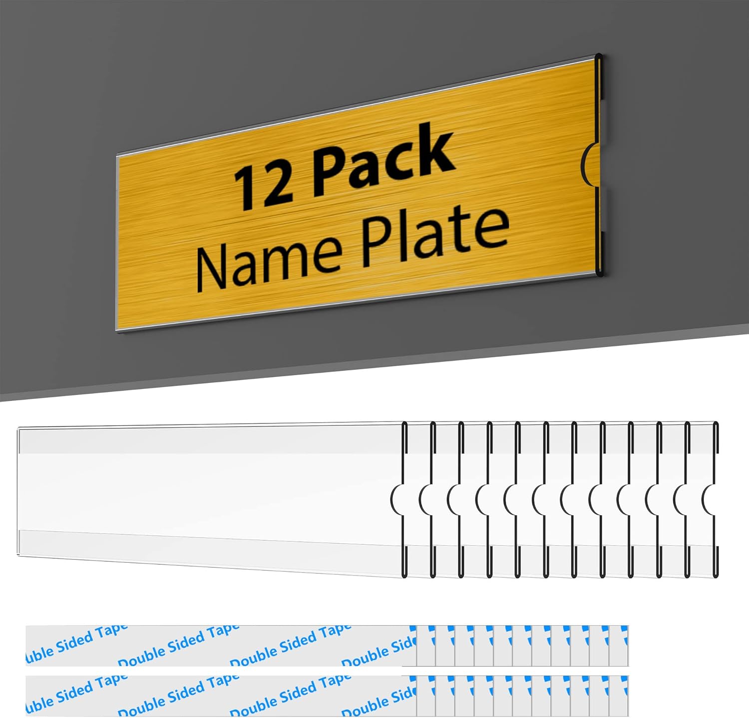 12 Pack Acrylic Desk Nameplate - مراجعة Desk Name Plate وسعره