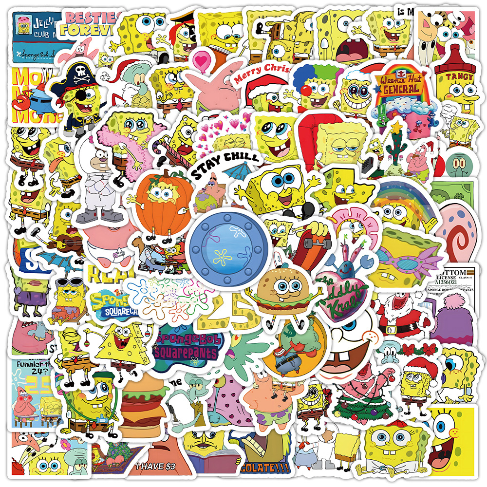100pcs Kawaii SpongeBob Cartoo - مراجعة Memo Pad Sticky وسعره