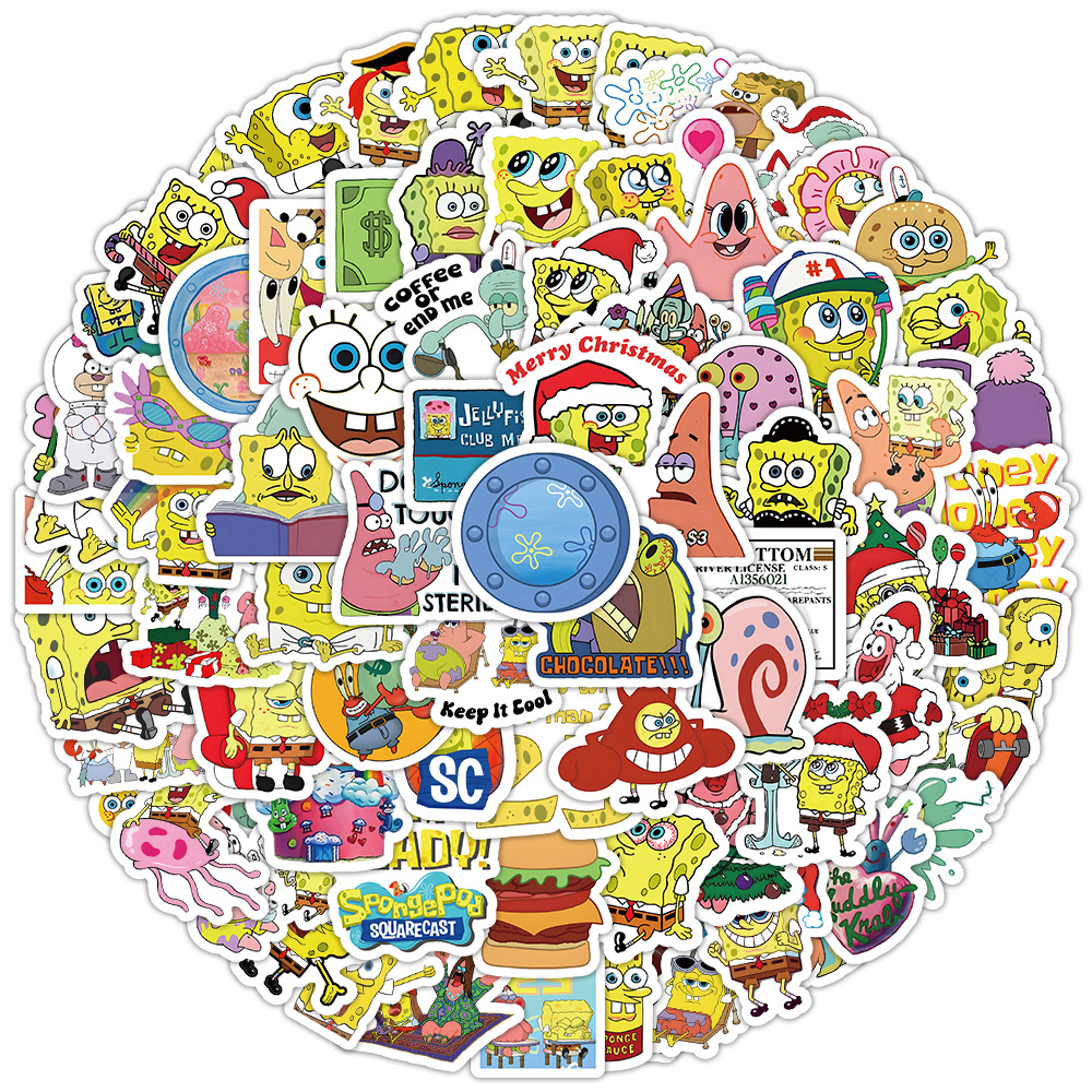 100pcs Kawaii SpongeBob Cartoo - مراجعة Memo Pad Sticky وسعره