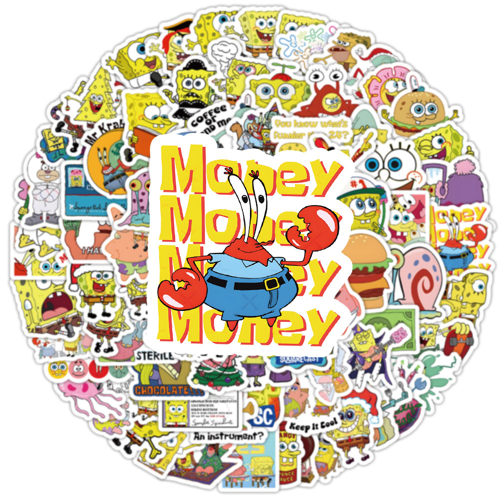 100pcs Kawaii SpongeBob Cartoo - مراجعة Memo Pad Sticky وسعره