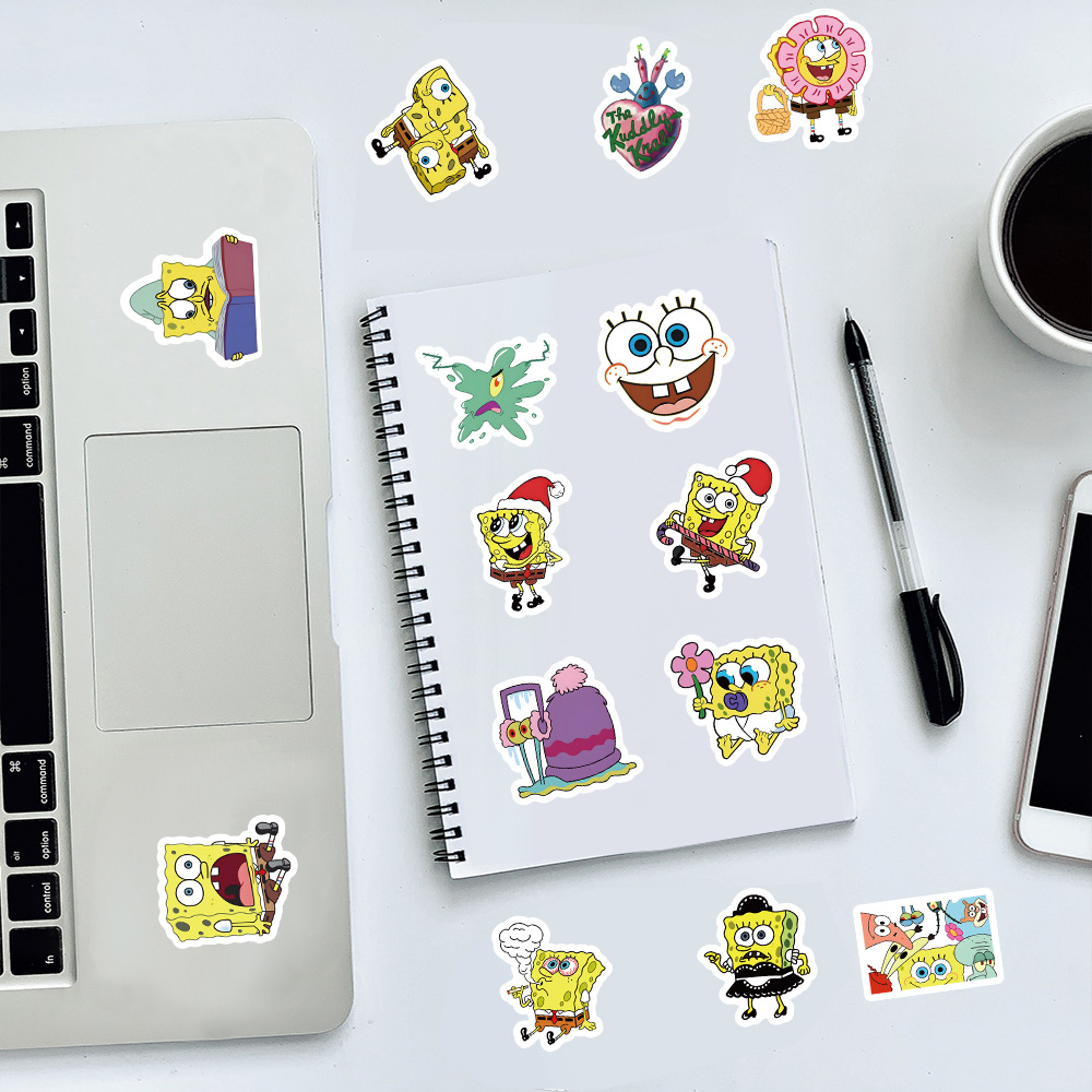 100pcs Kawaii SpongeBob Cartoo - مراجعة Memo Pad Sticky وسعره