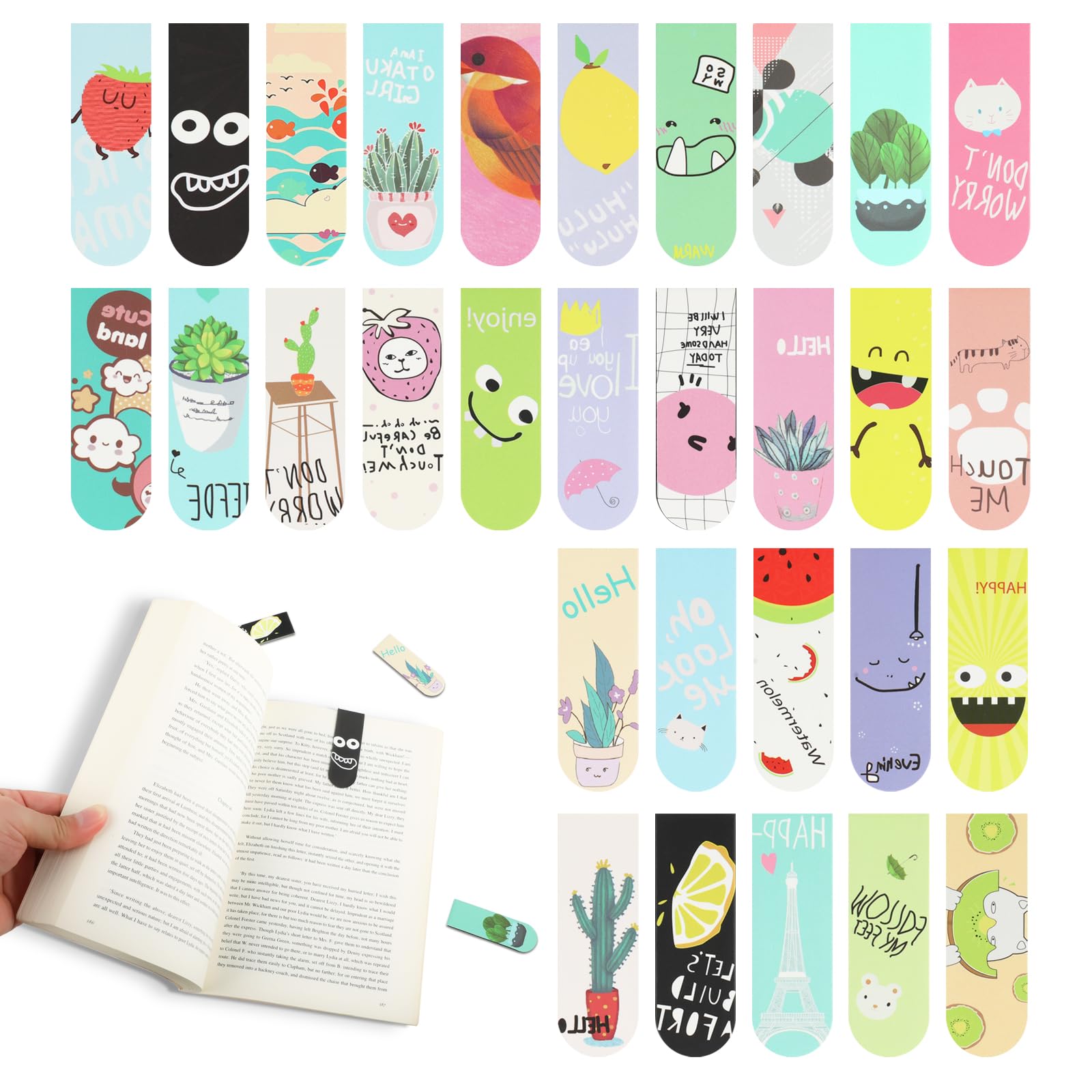 18pcs/30pcs Magnetic Bookmarks - مراجعة Bookmark Magnetic Clip وسعره